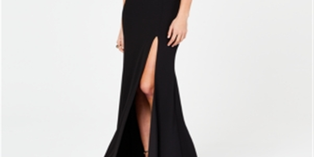 Vestido de festa feminino B Darlin com costas nadador e duas peças, preto, tamanho 1/2