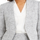 Calvin Klein Blazer Feminino Tweed Frente Aberta Cinza Tamanho 10