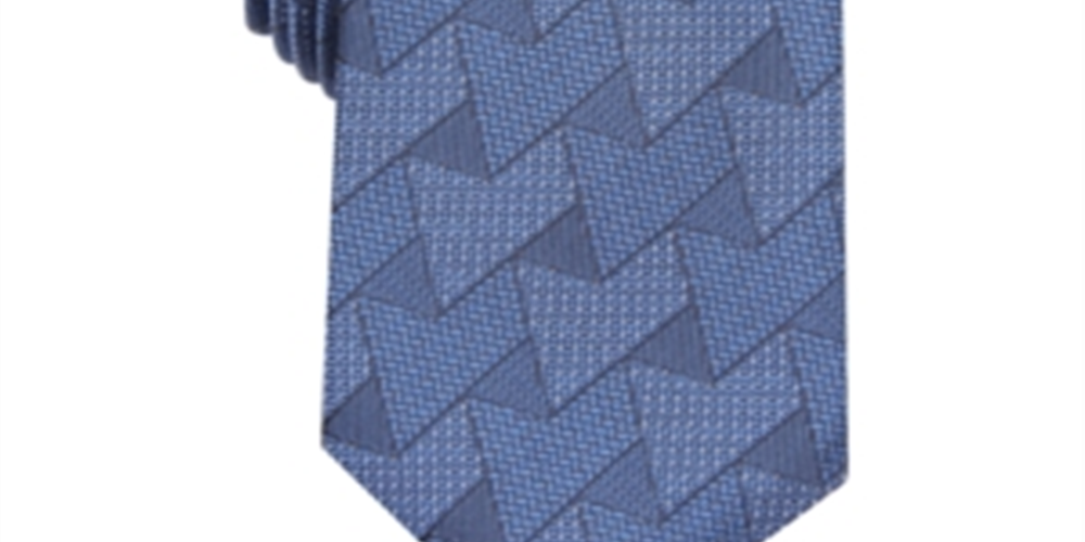 Gravata Alfani Masculina Slim Abstract Azul Tamanho Regular