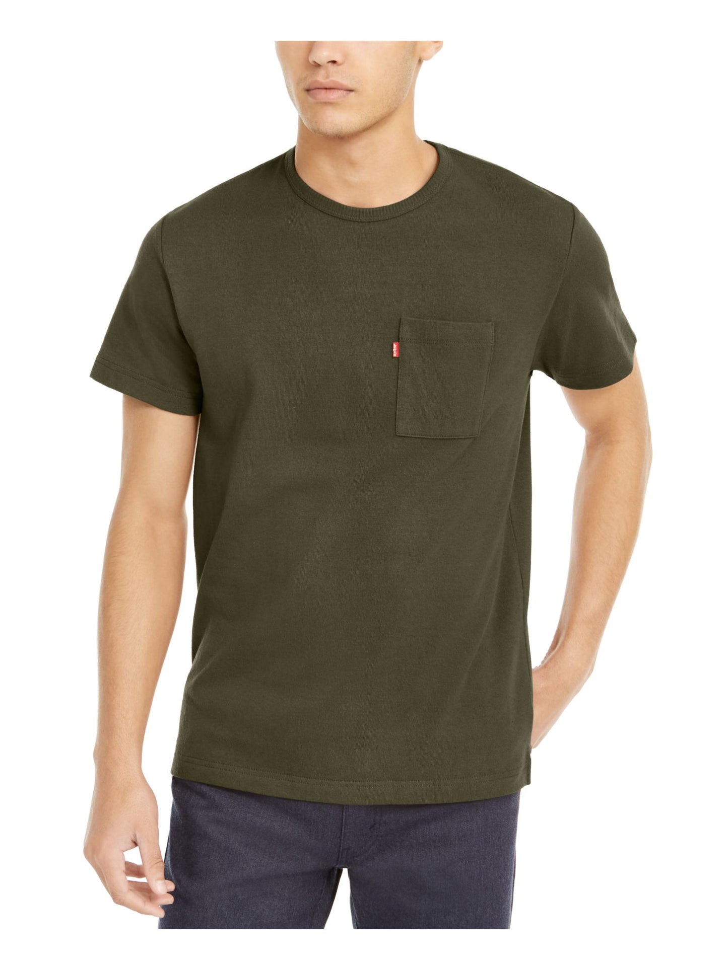 Camiseta Levi's Masculina Heavyweight Pocket Verde Tamanho Grande