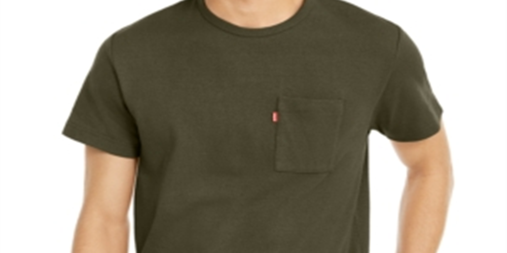 Camiseta Levi's Masculina Heavyweight Pocket Verde Tamanho Grande