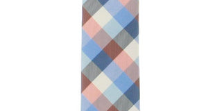 Gravata de cetim xadrez masculina Nautica laranja tamanho regular