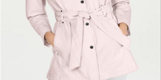 Capa de chuva com cinto feminina Nautica rosa tamanho M