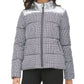Jaqueta Puffer Calvin Klein Feminina Pied-de-poule Prata Tamanho X-S