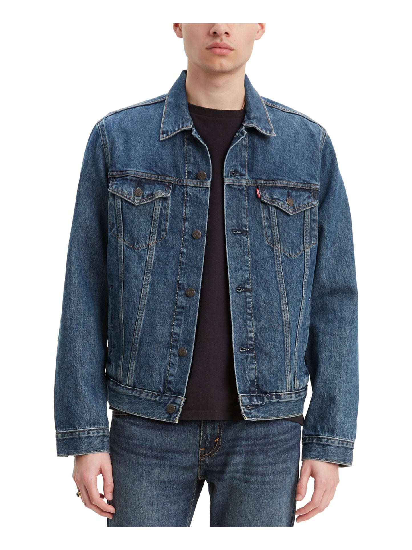 Jaqueta Trucker Masculina Levi's Azul Tamanho Grande