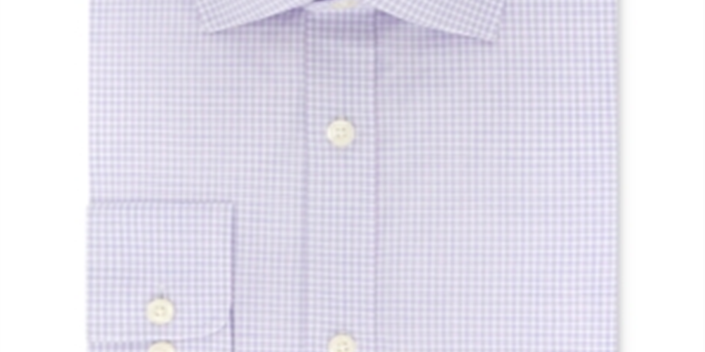 Camisa social masculina Tommy Hilfiger Slim Fit Stretch Check Roxa Tamanho G