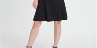 DKNY Women's Petal Sleeve Above the Knee Dress Black Size 14