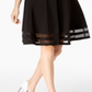 Vestido Calvin Klein Feminino Manga Cotovelo com Detalhe de Ilusão Preto Tamanho 6 Petite