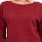 Top texturizado com punho e gravata feminino Charter Club, vermelho, tamanho XX-G