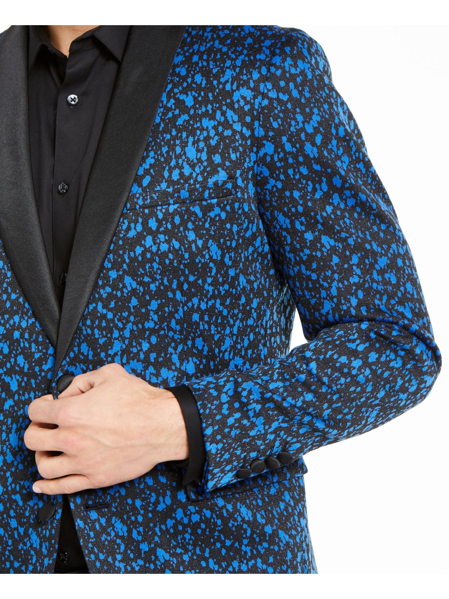 Blazer estampado masculino azul INC International Concepts, tamanho XX-G