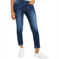 Calça jeans skinny desfiada e cropped feminina Flying Monkey, azul, tamanho 31
