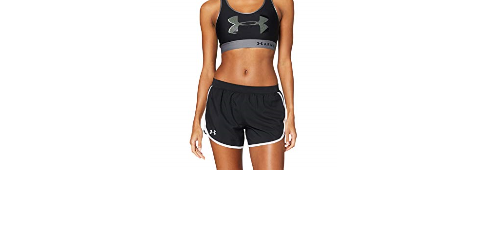 Shorts de corrida feminino Under Armour Fly By 2.0, preto, tamanho GG