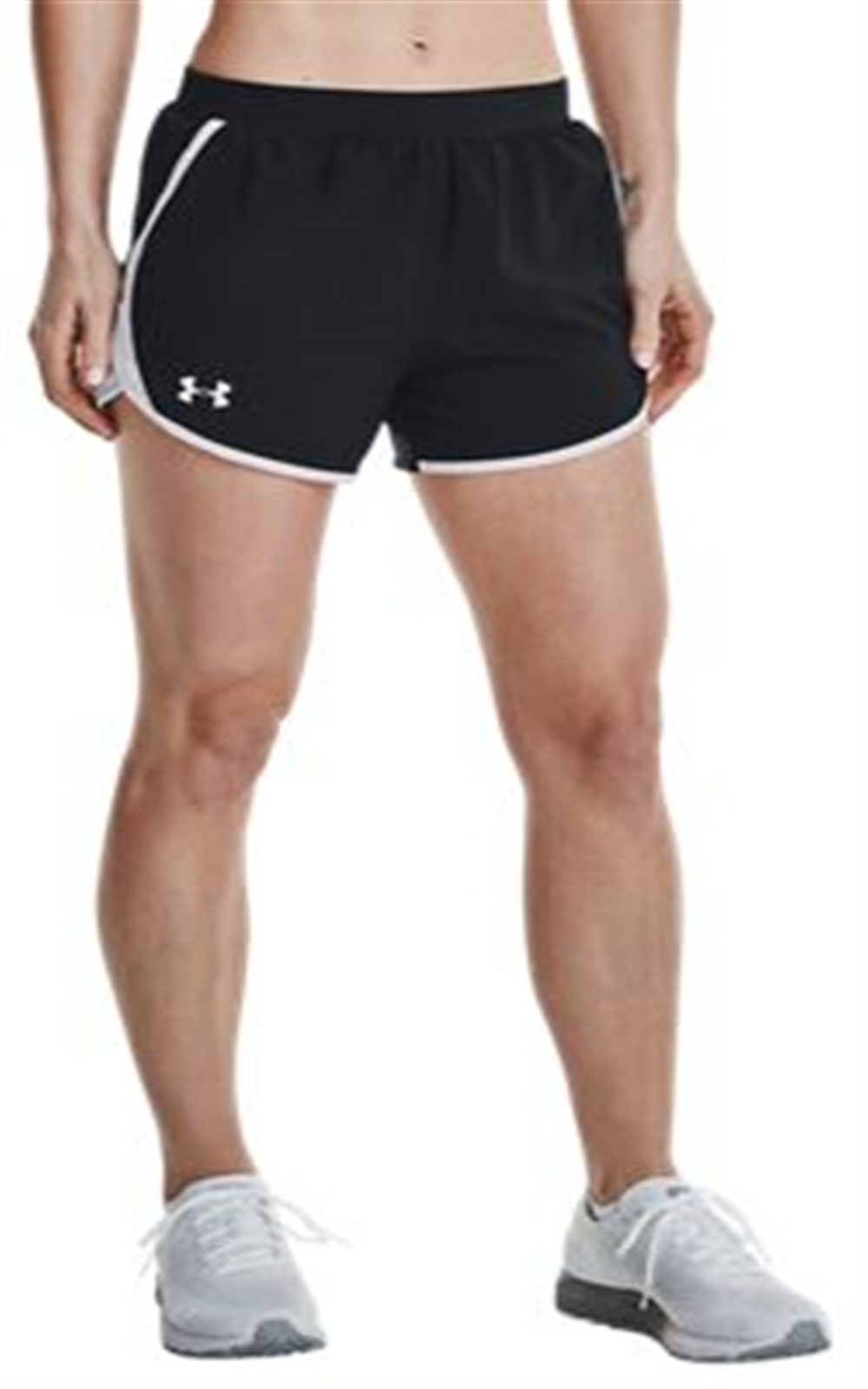 Shorts de corrida feminino Under Armour Fly By 2.0, preto, tamanho GG