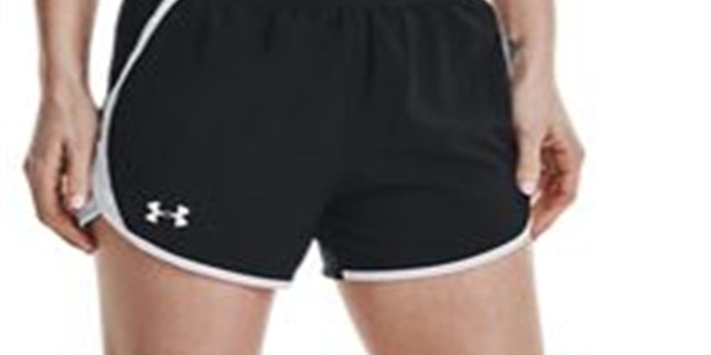 Shorts de corrida feminino Under Armour Fly By 2.0, preto, tamanho GG