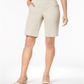 Bermuda feminina estilo &amp; co com cintura confortável - marrom, tamanho 2XL