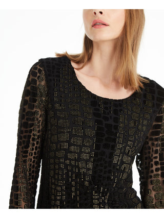 Túnica super estampada feminina Alfani preta tamanho pequeno médio