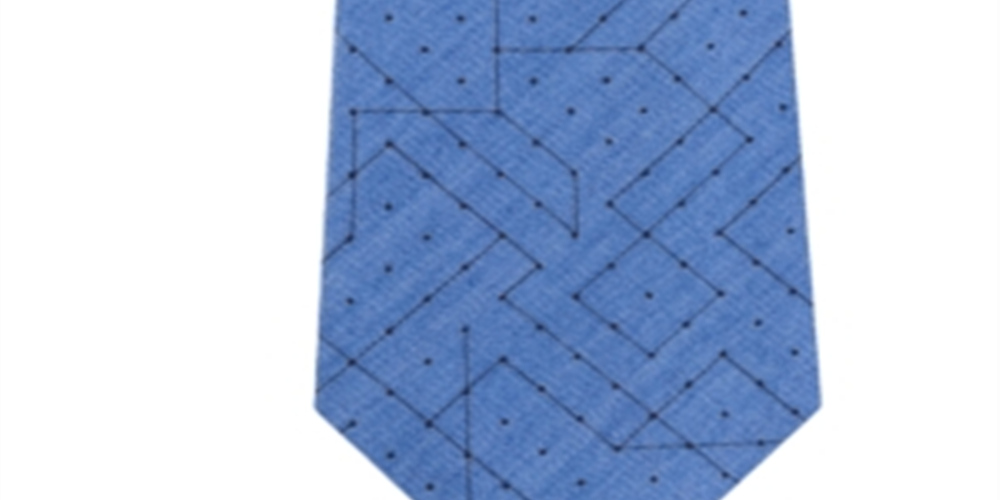 Gravata Slim Calvin Klein Masculina com Estampa Álgebra Azul Tamanho Regular