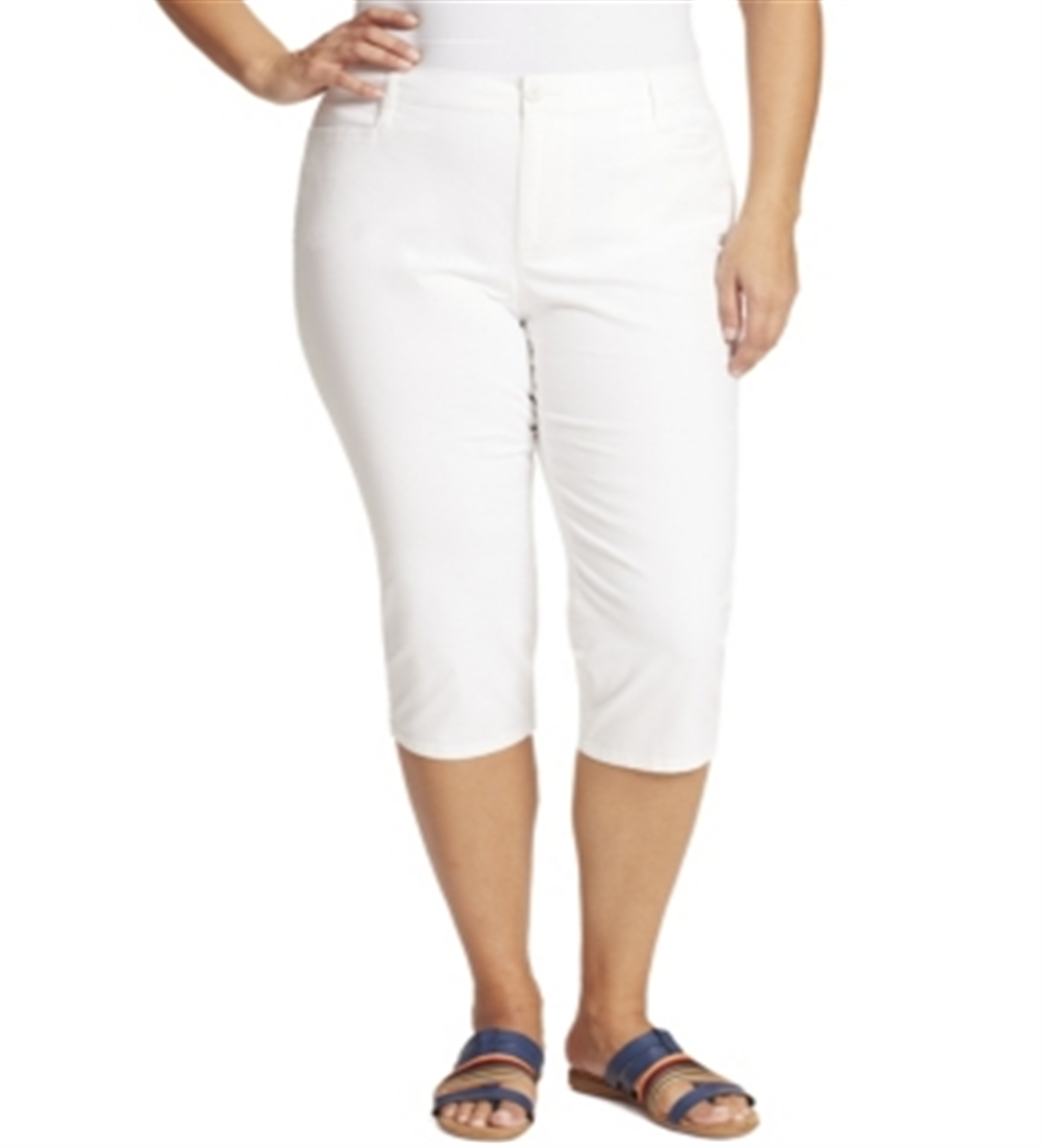 Calça Capri Feminina Gloria Vanderbilt Plus Amanda Rouser Branca Tamanho 18 W