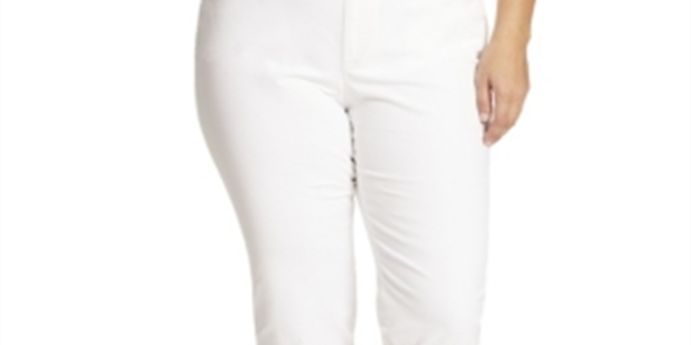 Calça Capri Feminina Gloria Vanderbilt Plus Amanda Rouser Branca Tamanho 18 W