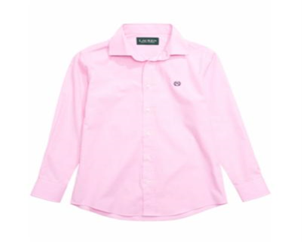 Camisa Ralph Lauren Big Boy's Woven Rosa Tamanho 8