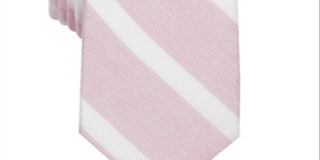 Gravata fina de seda Lovett masculina Bar III, rosa, tamanho regular