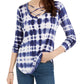 Camiseta Tie Dye com Tiras Ultra Flirt Junior Azul Tamanho Grande
