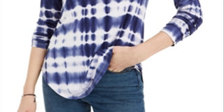 Camiseta Tie Dye com Tiras Ultra Flirt Junior Azul Tamanho Grande