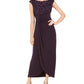 Vestido envelope falso Soutache feminino conectado, roxo, tamanho 4P