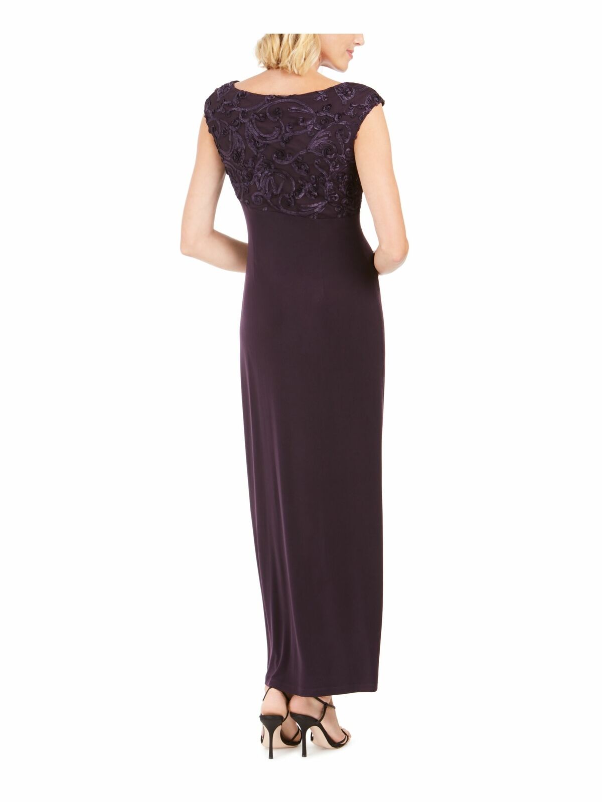 Vestido envelope falso Soutache feminino conectado, roxo, tamanho 4P