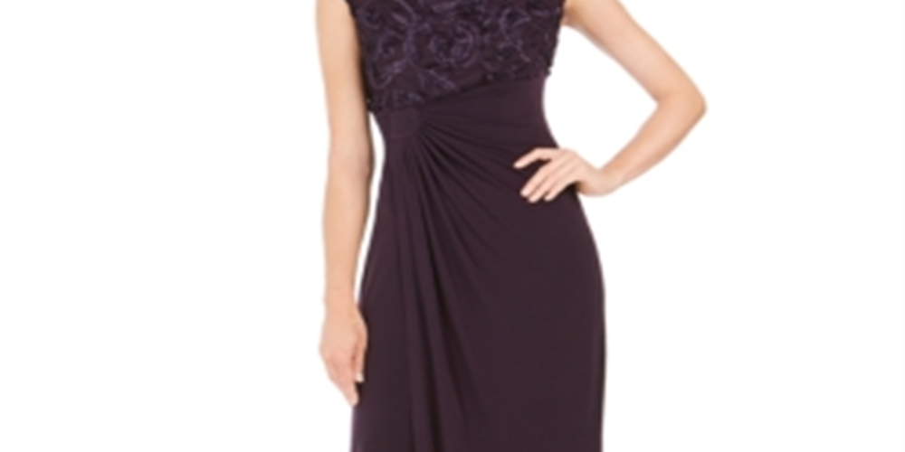 Vestido envelope falso Soutache feminino conectado, roxo, tamanho 4P