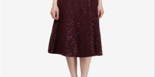 Vestido de renda com lantejoulas e manga 3/4 da SL Fashions para mulheres - Preto, tamanho 10