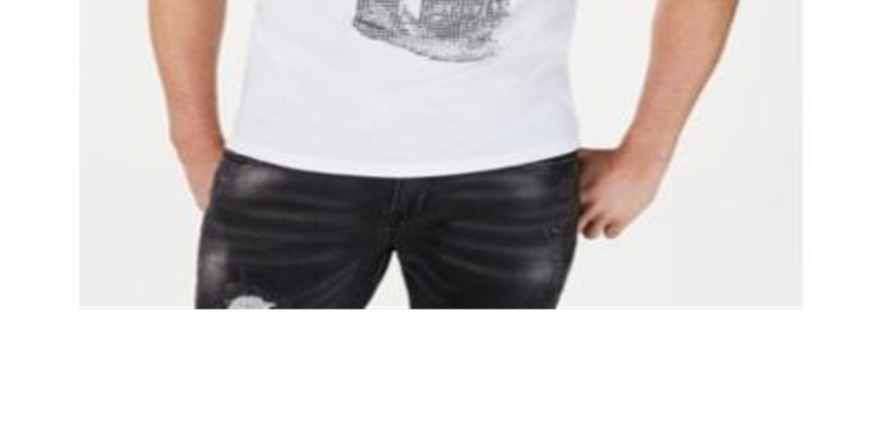 INC International Concepts Camiseta masculina com estampa Face Off e decote em V, tamanho XXX-G