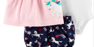 Conjunto de enxoval Carter's Baby Girl Little Dreamer com 3 peças - Rosa, tamanho 6