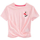 Camiseta Epic Threads Big Girl's Cherry Twist Front Rosa Tamanho P