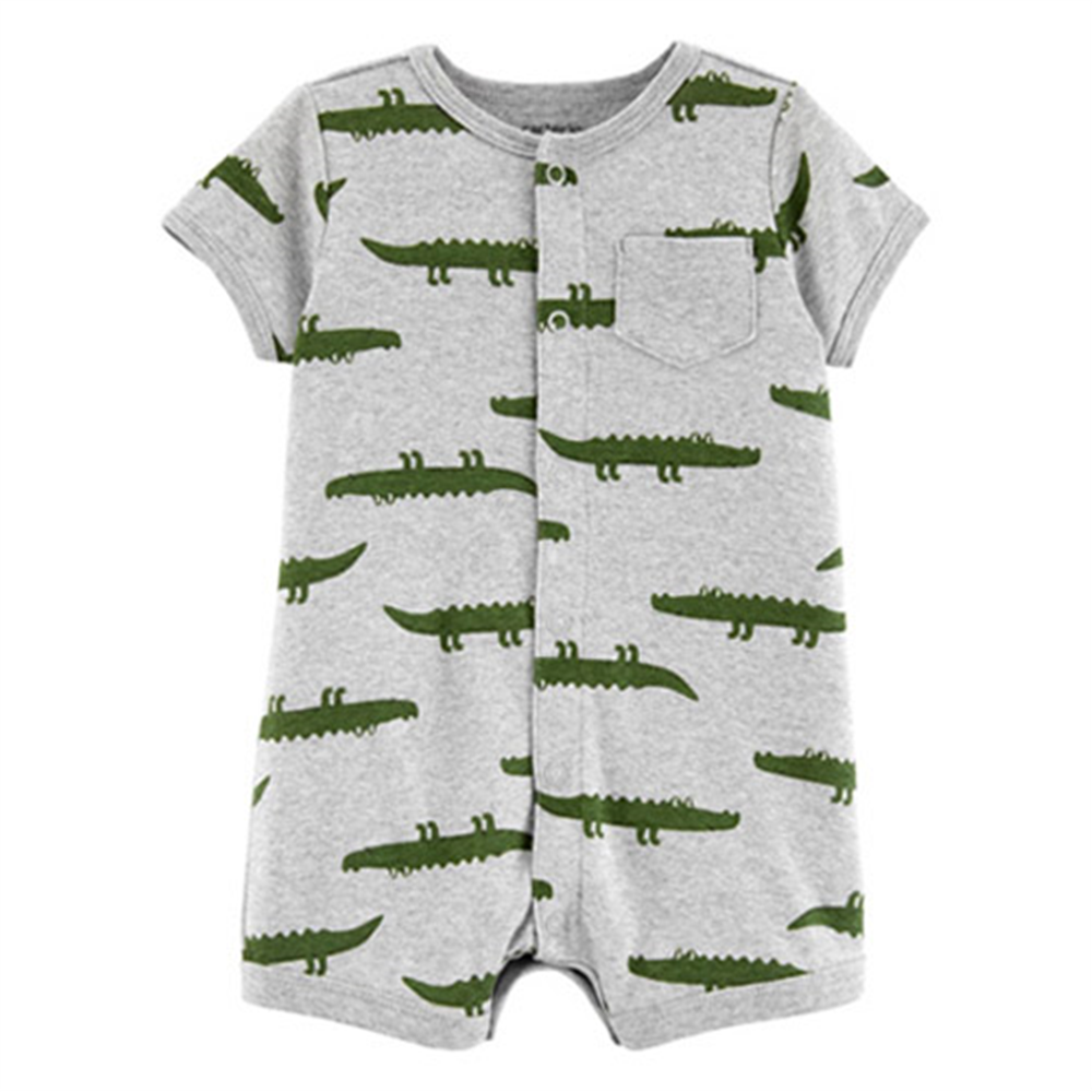 Macacão Carter's Baby Boys Snap-Up Heather/Alligator Tamanho 6 Meses