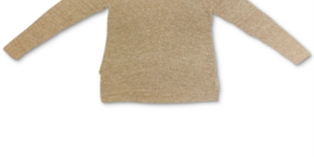 Suéter feminino de malha canelada de algodão com decote em V, estilo &amp; co, marrom, tamanho XX-G