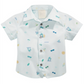 Camisa de algodão estampada First Impressions Baby Boy Beach Vibes, azul, tamanho 18 MOS