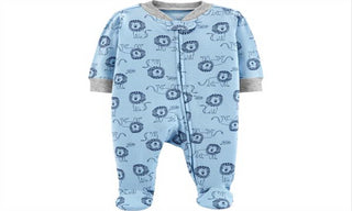 Carter's Baby Boys' Cotton Zip-Up Sleep N Play  Lion Roar Blue Size Newborn