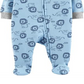 Carter's Baby Boys' Algodão com Zíper Sleep N Play Lion Roar Azul Tamanho Recém-nascido