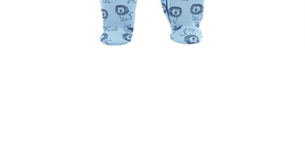Carter's Baby Boys' Algodão com Zíper Sleep N Play Lion Roar Azul Tamanho Recém-nascido