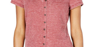 Camiseta feminina infantil Crave Fame da Almost Famous, malha waffle floral, rosa, tamanho GG