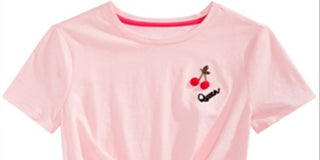 Epic Threads Big Girl's Cherry Twist Front T-Shirt Pink Size XL
