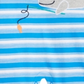 Macacão listrado de algodão com estampa de baleia First Impressions para bebês meninos, tamanho azul, 0 a 3 meses