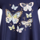 Vestido de mangas compridas com estampa de borboleta para meninas Epic Threads, azul, tamanho 2T