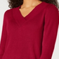 Karen Scott Suéter Feminino Gola V Sólida Vermelho Tamanho XS