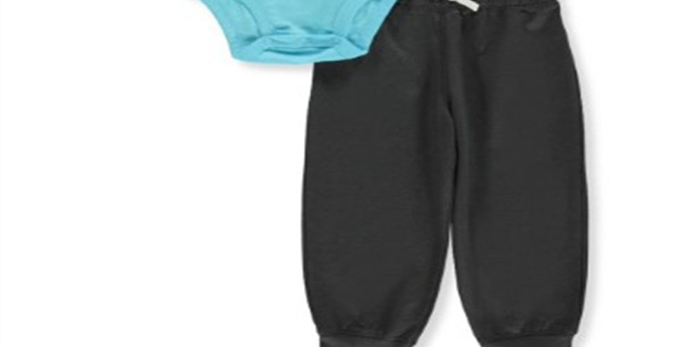Conjunto de calças Carter's 2 peças, azul, para meninos, tamanho 12 meses