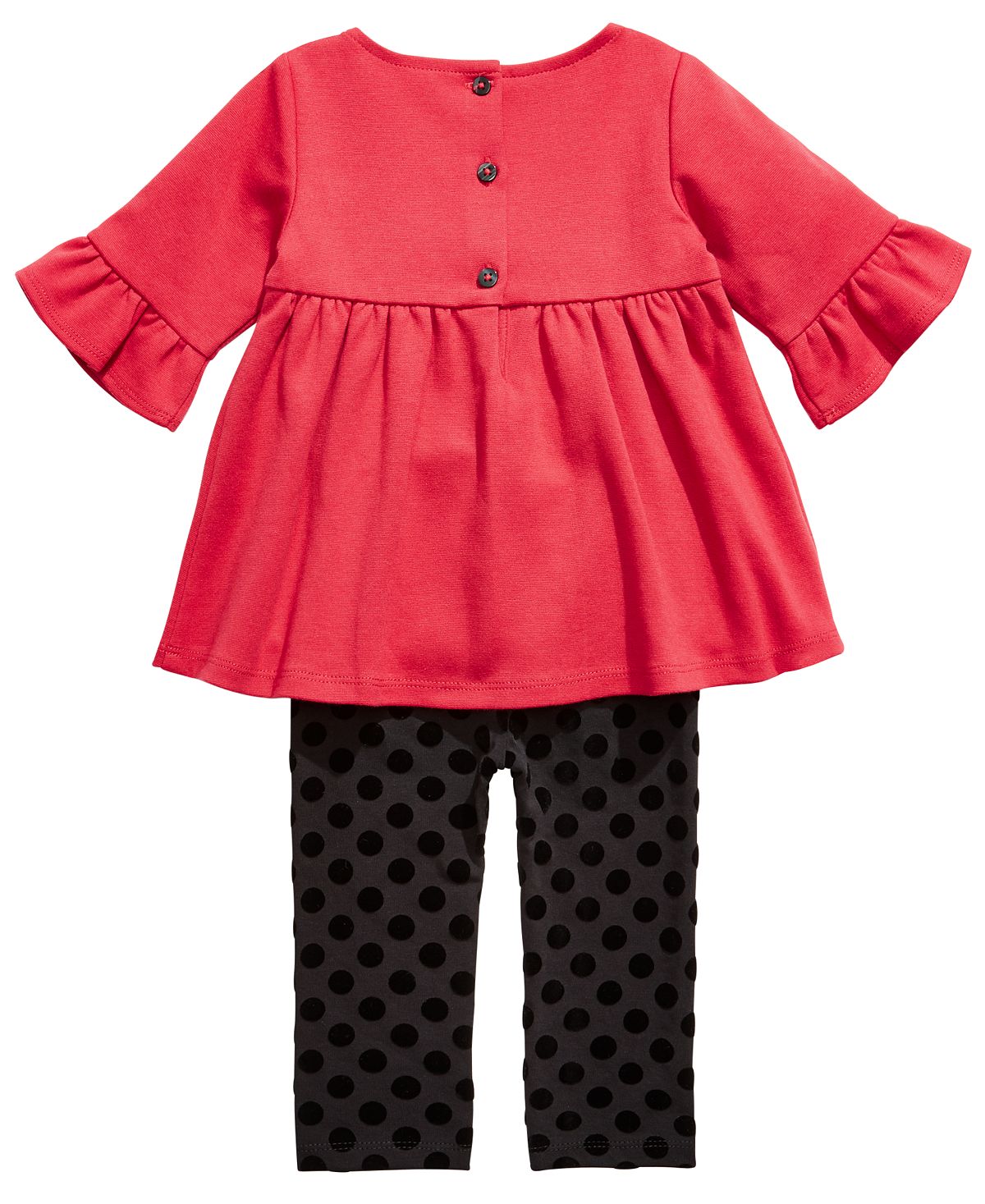 Conjunto de túnica e leggings estampadas First Impressions para bebê menina, 2 peças, vermelho, tamanho 24 meses