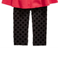 Conjunto de túnica e leggings estampadas First Impressions para bebê menina, 2 peças, vermelho, tamanho 24 meses
