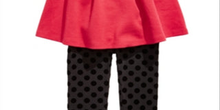 Conjunto de túnica e leggings estampadas First Impressions para bebê menina, 2 peças, vermelho, tamanho 24 meses