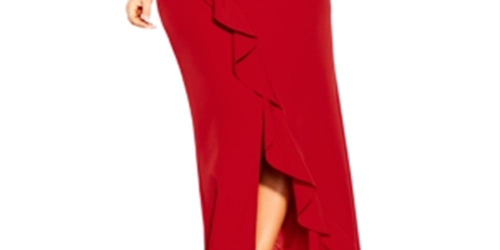 Vestido longo Savannah feminino City Chic vermelho tamanho 14